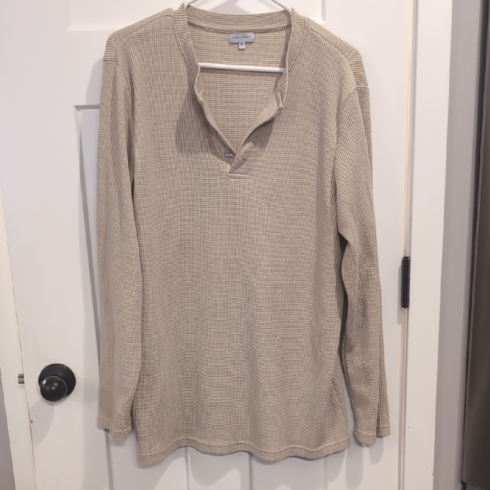 Men's Beige Long Sleeve Shirt